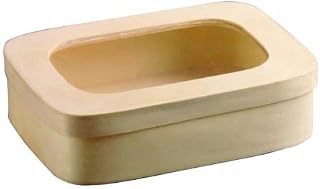 PacknWood 210BBOITE188F Wooden Rectangular Box & Window Lid - 28 Oz. Pack of 25