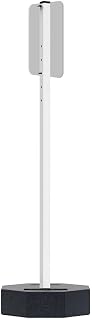 Plasticade Recycled Rubber Base Portable Sign Stand System, 60 lbs with 72" Power Post Plastic Signpost for Parking Lots, Sidewalks, and Traffic, Durable and Resistant to Weathering, White
