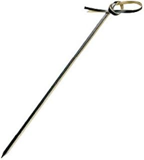 Loko Black Looped and Knotted Bamboo Pick Skewer (Case of 100), PacknWood - Biodegradable Wooden Sticks for Appetizers, Drinks Accessories (3.94") PK209BBLOKO10