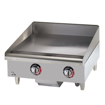 Star-Max 24" Polished Steel Plate Griddle – Stainless Steel, Model 524TGF