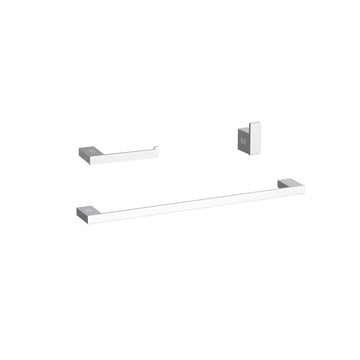 Sofia 3-Pc Stainless Steel Hardware Set in Chrome by Elegant Kitchen and Bath – Stainless Steel, Chrome, Model HWB-13S3HPCH