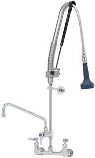 T&S Brass Pull-Down PRU w/ 12" ADF, Cerama Cartridges, Lever Handles & Wall Bracket