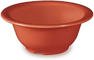 G.E.T. B-105-RO-EC Melamine Narrow Rim Deep Fruit/Soup Bowl, 10 Ounce, Rio Orange (Set of 4)