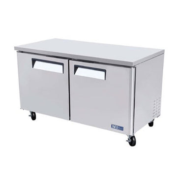 60 in 2 Door M3 Series Undercounter Refrigerator by Turbo Air – 15.5 cubic_feet, Stainless Steel, Model MUR-60-N