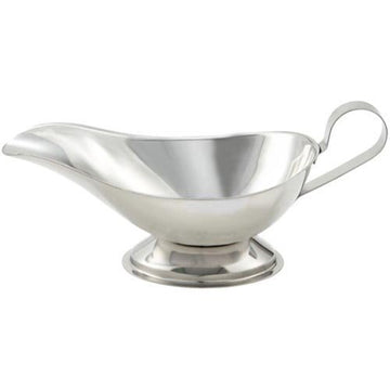 Gravy Boat by Winco – 5 ounces, Silver, Pack of 12, Model GBS-5-12