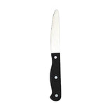 S/S 10" Steak Knife with Round Tip - Dozen by American Metalcraft – Stainless Steel, Black, Pack of 12, Model KNF8
