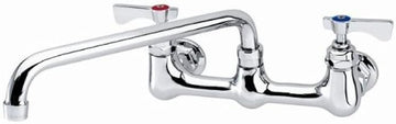 Krowne 12-810L Low Lead Faucet Splash Mounted, 8 Centers, 10 Swing Nozzle NSF by Krowne