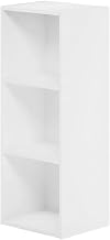 Furnifact White 3-Tier No Tool Assembly Bookcase, Open Shelf, Modern Wood Design, Stylish Storage, Durable, Home and Office Use