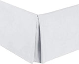 Luxury 650 Thread Count Egyptian Cotton Classic Tailored Pleated Style Dust Ruffled Bed Skirt Three Side Coverage Silver King (78" x 80"+ 21" inch Drop)