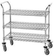 Wire Utility Cart 18 x 36 inch With Rubber Caster - 1 each.