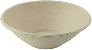 PacknWood Round Brown Sugarcane Bowl | Serving Bowls for Side Salad, Soup, Cereal, and Ice Cream | Kitchen Bowls- 32oz (D: 7.7in” H: 2.5in”) - 250 pcs