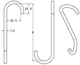 M&W 3/8" S-hook, Style B