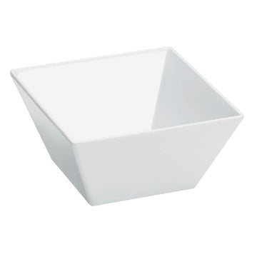 Melamine Square Bowls by CAL-MIL – 8" Length x 8" Width x 5" Height, White, Pack of 3, Model SR261