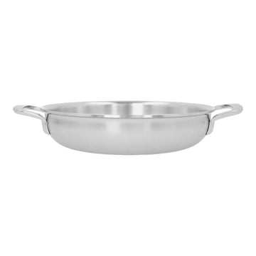 Multifunction 7 24 cm Steel Frying pan with 2 Handles by Demeyere – 24cm, 10 liters, Stainless Steel, Silver, Model 1005415