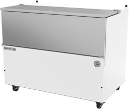 Beverage Air SM49HC-W Cold Wall Single Access Milk Cooler, Commercial Stainless Steel with Heavy Duty Casters, White Exterior, 49" Wide