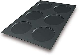 Silikomart Professional SQ012 Silicone Mold, Disk 6.30 Inch Diameter x 0.39 Inch High, 6 Cavities
