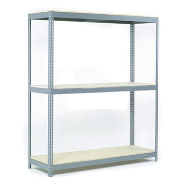 Global Industrial Wide Span Rack with 3 Shelves Wood Deck – 800 Lb Capacity Per Level, 96" W x 24" D x 60" H
