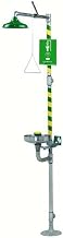 Haws 8300-8309 Combination Emergency Shower and Eye/Face Wash with Axion MSR Showerhead, Green/Silver