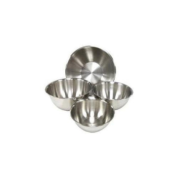 Heavy Duty Stainless Steel Mixing Bowls - Set of 4 Sizes by Winco – 3, 5, 8 and 13 qt, 13.0 quarts, Stainless Steel, Pack of 4, Model WO-MXBH-4SET/1