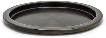 Front of the House RRT011BKS21 FOH 14" Round SS Tray, Diameter 14", 14" L x 14" W x 0.75" H, Matte Black (Pack of 4)