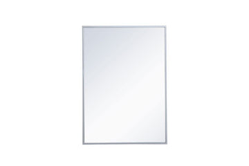 Wyn 20x28 Metal and MDF Mirror Medicine Cabinet in Silver by Elegant Decor – Small, Glass, Silver, Model MR572028S