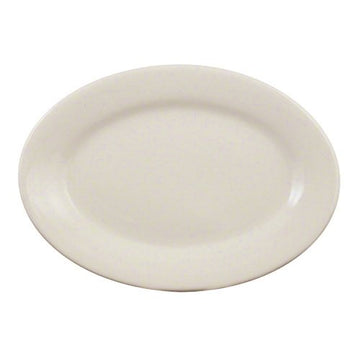 Vista Platter Narrow Shape by Vertex China – Bone White, Pack of 12, Model VRE-28