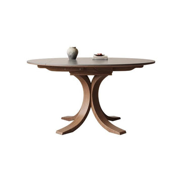 Mesa para Centro De Sala Round Retractable Folding Rock Plate Dining Table Solid Wood Small Household Modern Simple Square Round Dual-use Variable Round Table Coffee