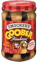 Smucker's Goober Peanut Butter & Strawberry Jelly Stripes 18 oz (Pack of 12)