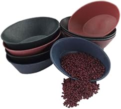 H.S. Inc HS1011-CH Small Oval Serving Basket, 9" x 5-1/2" x 2", Microwaveable and Dishwasher Safe, Polyethylene, Charcoal Style, Ideal for Restaurants and Appetizers, Pack of 24