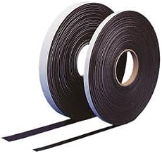 Aigner Self Adhesive Magnetic Strip, 100 ft x 2" H Roll, Black