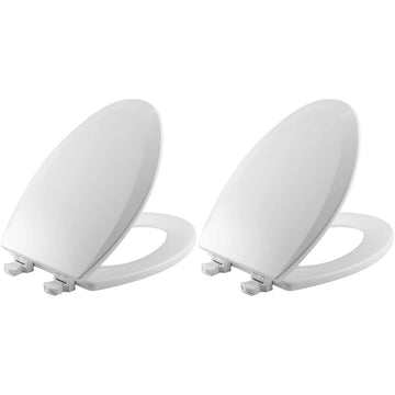 CHURCH 585EC 000 Toilet Seat with Easy Clean & Change Hinge by Bemis – Plastic, White
