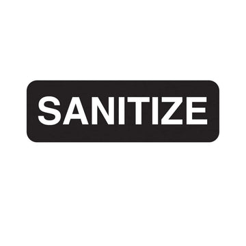 Traex Black 3 x 9" SANITIZE Sign with White Letters by Vollrath – 3x9 inches, Model 4519