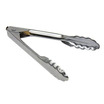 7" Stainless Utility Tongs w/Lock by Edlund – 7 Inch, Stainless Steel, Silver, Model 34219