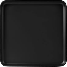 CAL-MIL 22015-11-13 Hudson Black Squared Melamine Plate Raised Rim 11" x 11" x 1/2"