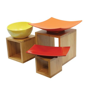 Barclay Riser Set by Tablecraft – Bamboo, Model WBAM3