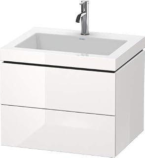 Duravit LC6926N L-Cube 24" Wall Mounted Single Basin Vanity Set with Cabinet and Ceramic Vanity Top