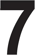 Labelmaster NUMBER7R "Number 7" Labels, 3 1/2", Clear Vinyl (Pack of 50)