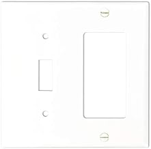 Eaton 2g Wht Toggle/Rockr Plate