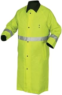MCR Safety 7368CRX2 Luminator PVC/Nylon Reversible Coat with 2-Inch Silver Stripe, Lime/Black, 2X-Large