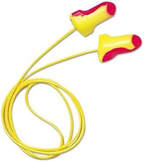 Howard Leight LL-30 Laser Lite Single-Use Earplugs, Corded, 32NRR, Magenta/Yellow, 100 Pairs