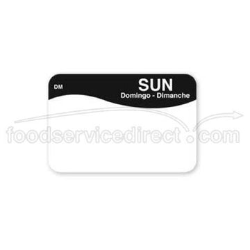 DissolveMark 1 in x 1 1/2 in Sunday Label by DayMark – Model 1100817