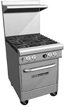 Southbend 4244E 24" Ultimate Restaurant Range Four Gas Burners (Two Star / 2 Non-Clog) & Space Saving Oven
