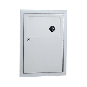ClassicSeries Recessed Sanitary Napkin Disposal Unit by Bobrick – Stainless Steel, Silver, Model B-353