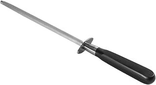 Kuhn Rikon Culinary Forged Knife Sharpener, Honing Steel Sharpening Rod for Kitchen Knives, Stainless Steel, Made in Portugal