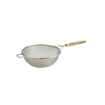 Round Double Mesh Strainer by Winco – Tin-Plated, Brown, Model MST-10D