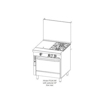 Southbend Platinum Heavy Duty 32" Gas Range w/ 16" Griddle by SOUTH BEND – Model P32C-GC