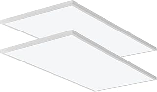 Lithonia Lighting CPANL 2x4 LED Flat Panel Light, 2 ft. by 4 ft. LED Light Panel, Ceiling Lighting Fixture, 3500K/4000K/5000K Switchable CCT, Includes Direct Ceiling Mount Bracket (2-Pack)
