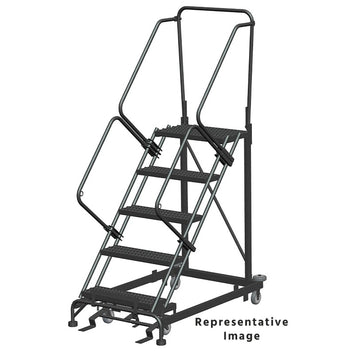 Ballymore HDS Steel Stairway Slope Ladder, 600 lb. Capacity, Gray - 83"