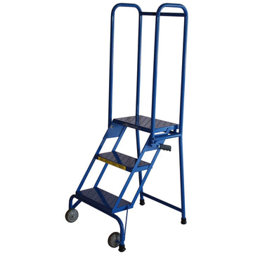 Ballymore Steel Step Ladder, 350 lb. Capacity, Blue - 58 1/2"