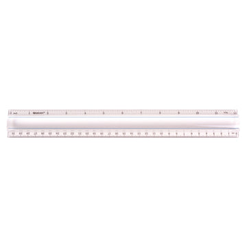 Westcott 15571 Plastic Ruler, 12" Long, Clear - Default Title